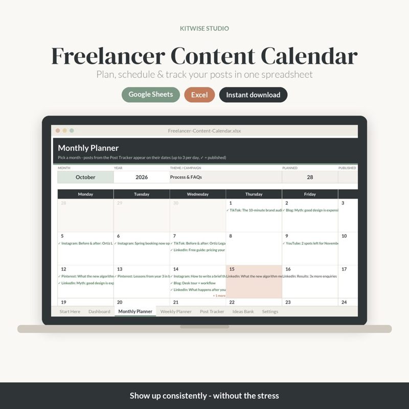 Content Calendar preview