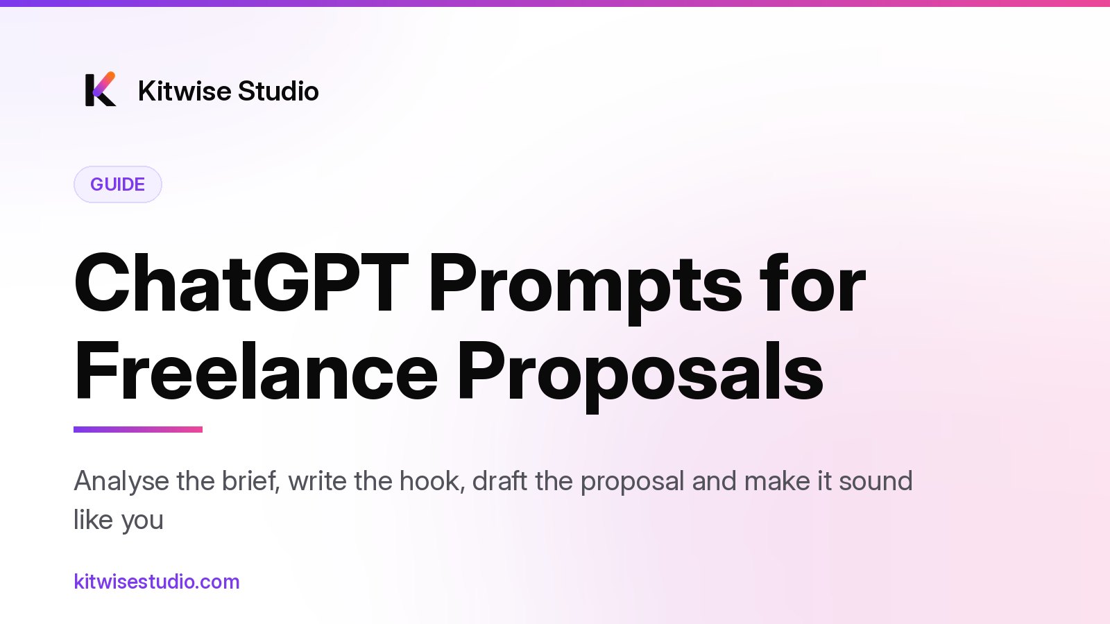 ChatGPT prompts for freelance proposals: a 4-step prompt sequence and Upwork example