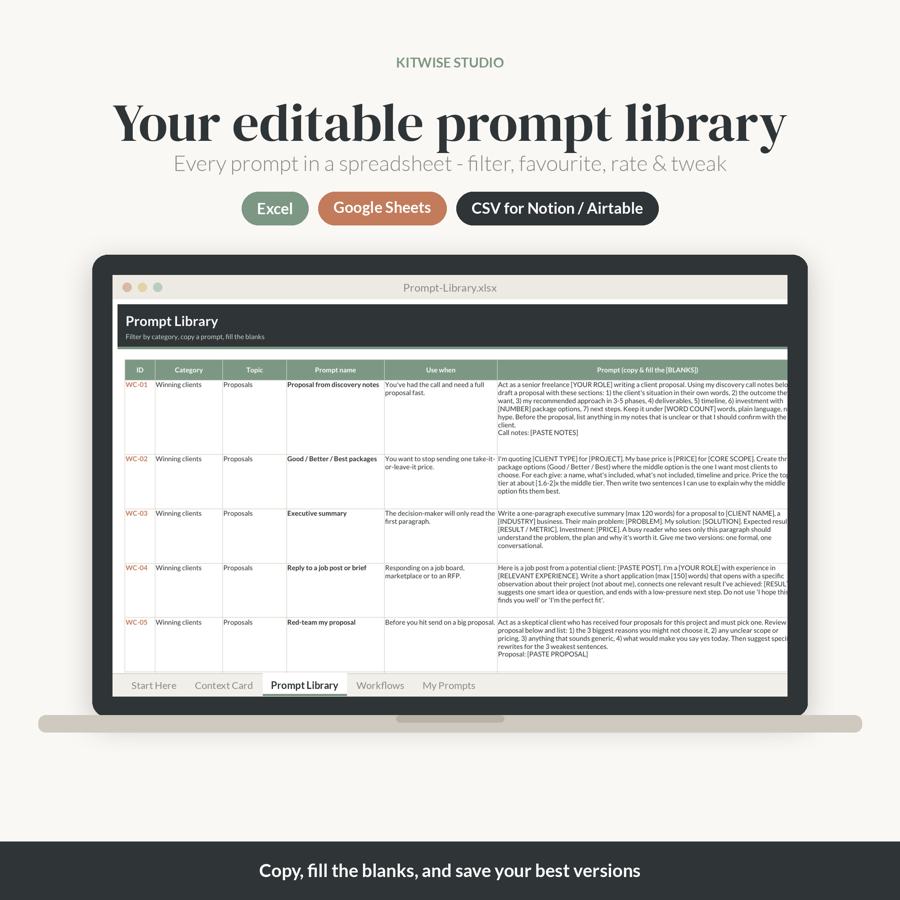AI Prompt Playbook – prompt library
