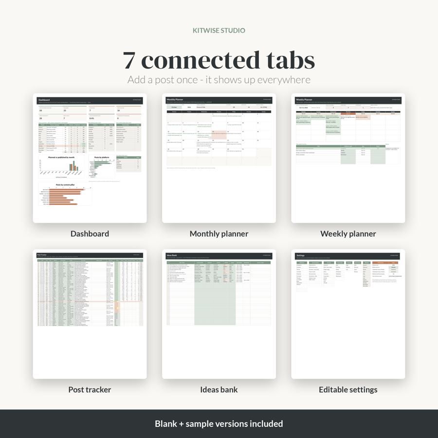 Content Calendar โ whats included