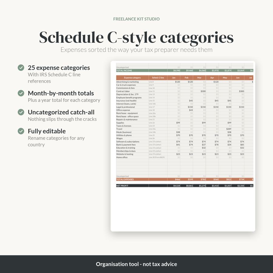 Income & Expense Tracker – categories