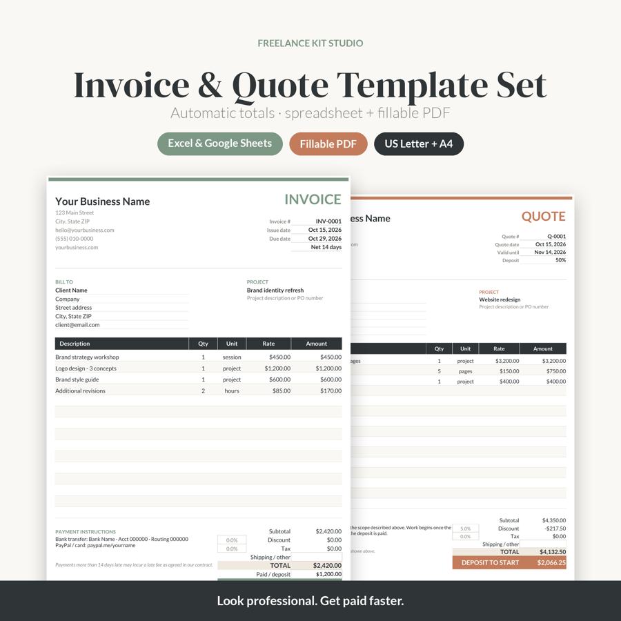 Invoice & Quote Set โ cover